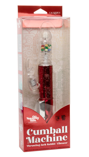 Naughty Bits Cumball Machine Thrusting Jack Rabbit Vibrator - Red