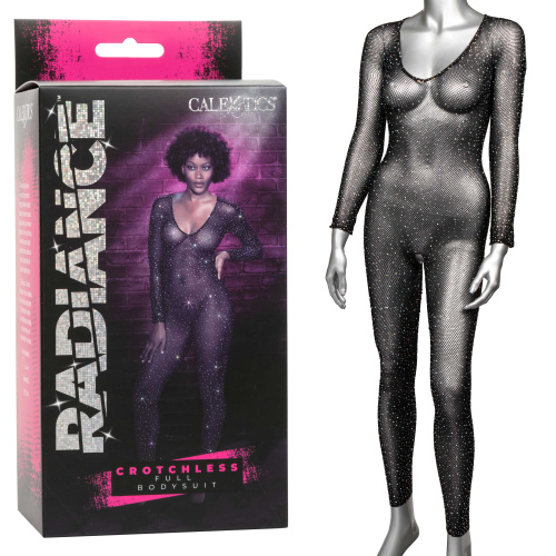 Radiance Crotchless Full Body Suit - One Size -  Black  3