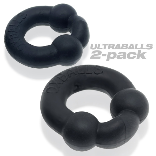 Ultraballs 2- Piece Cockring Set - Night Black  3