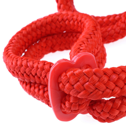 Fetish Fantasy Series Silk Rope Love Cuffs - Red  5