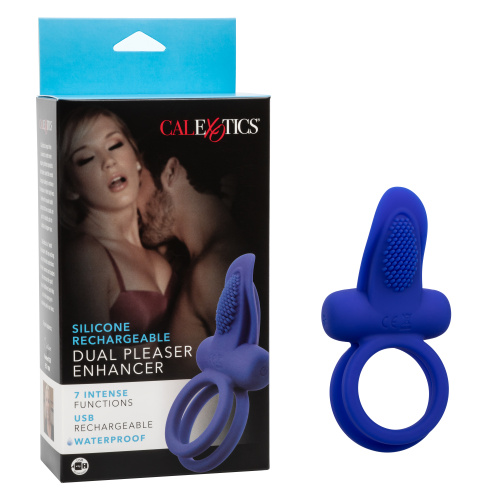 SILICONE RECHARGEABLE DUAL PLEASER ENHANCER  3