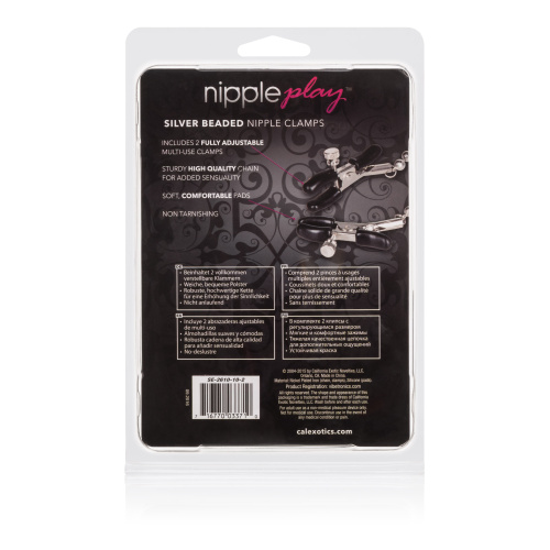 Silver Beaded Nipple Clamps  3