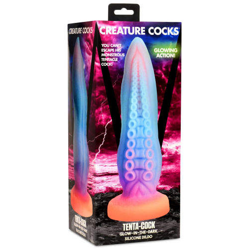Tenta-Cock Glow-in-the-Dark Silicone Dildo  2