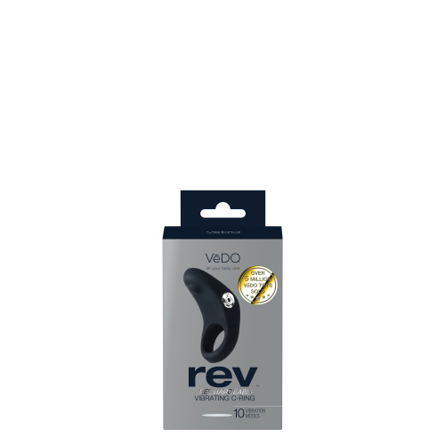 Rev Rechargeable Vibrating C-Ring - Black  5