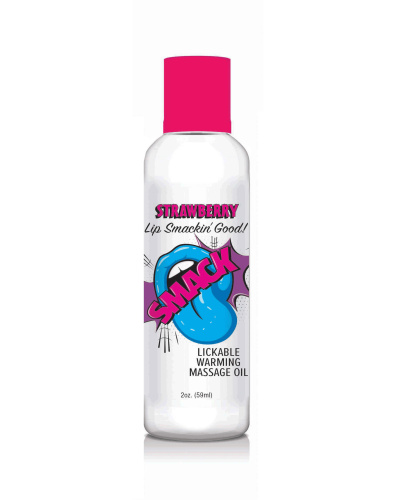 Smack Warming and Lickable Massage Oil -  Strawberry 2 Oz  2