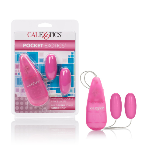 Pocket Exotics Vibrating Double Pink Passion Bullets - Pink  4