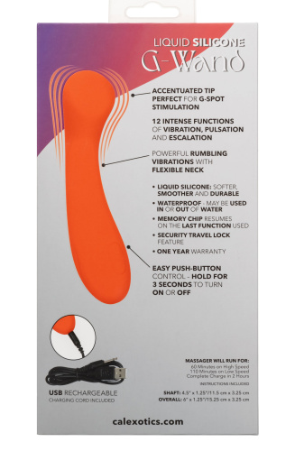 Stella Liquid Silicone G-Wand - Orange  2