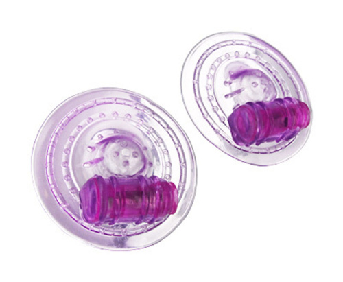 Razzles Vibrating Nipple Pads - Purple  2