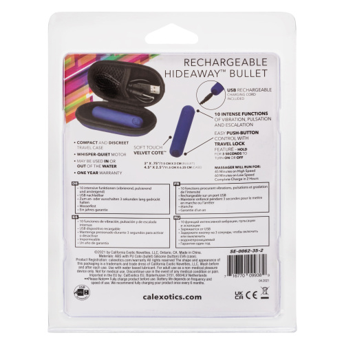 Rechargeable Hideaway Bullet - Blue  2