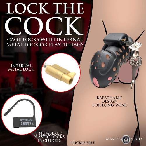 Lock Down Chastity Cage - Black  3