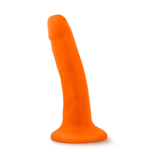 Neo - 5.5 Inch Dual Density Cock - Neon Orange  2