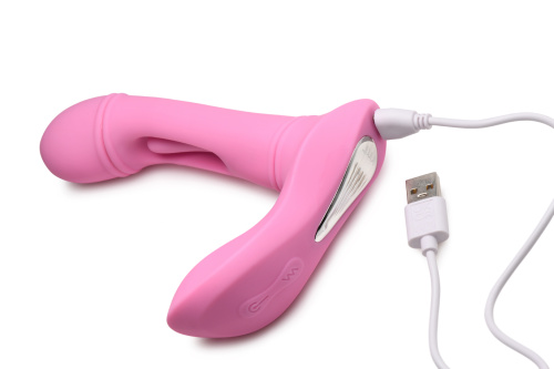 Flickers G-Flick Flicking G-Spot Vibrator With Remote - Pink  5