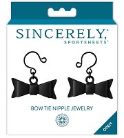 Bow Tie Nipple Jewelry - Black