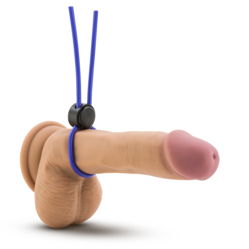 Stay Hard - Silicone Loop Cock Ring - Blue  4