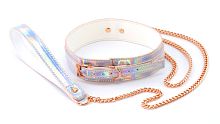 Cosmo Bondage - Collar and Leash - Rainbow