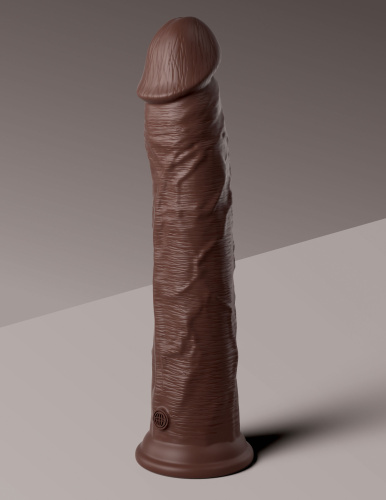 King Cock Elite 11 Inch Silicone Dual Density Cock - Brown  3