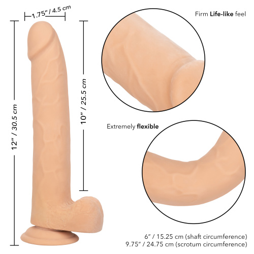 Size Queen 10 inch/25.5 Cm - Ivory  4