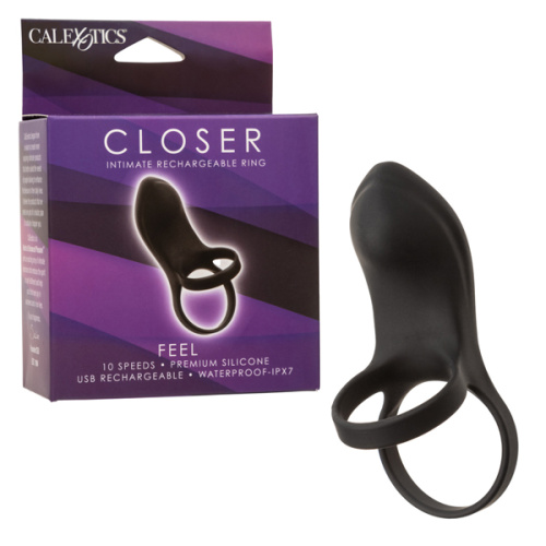 Closer Intimate Rechargeable Ring Feel - Black  2