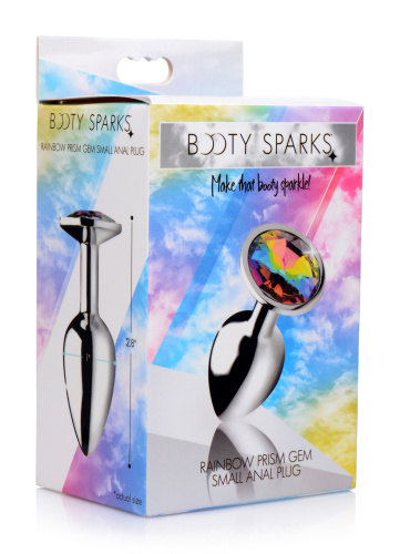 Rainbow Prism Gem Anal Plug - Small  2
