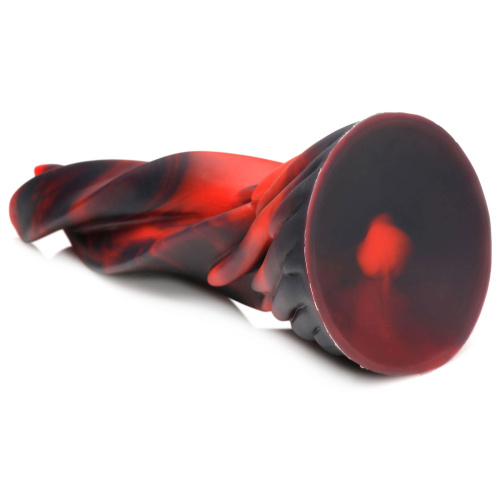Hell Kiss Twisted Tongues Silicone Dildo - Red  5