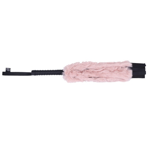 Brat Faux Fur Flogger - Pink/black  2