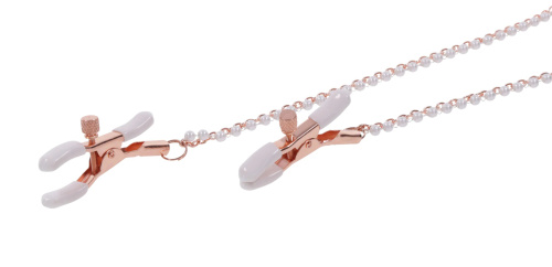 Peaches N Creame Collar With Nipple Clamps - Pink  2