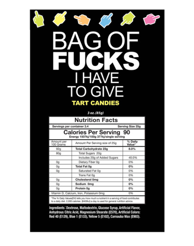 Bag of Fucks I Have to Give Bag of 25 Count  2