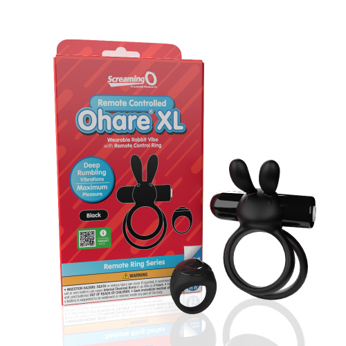 Screaming O Remote Controlled Ohare XL Vibrating  Ring - Black  4