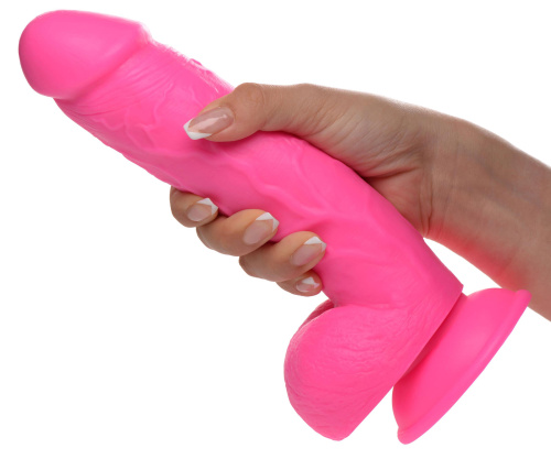Pop Pecker 8.25 Inch Dildo With Balls - Pink  3