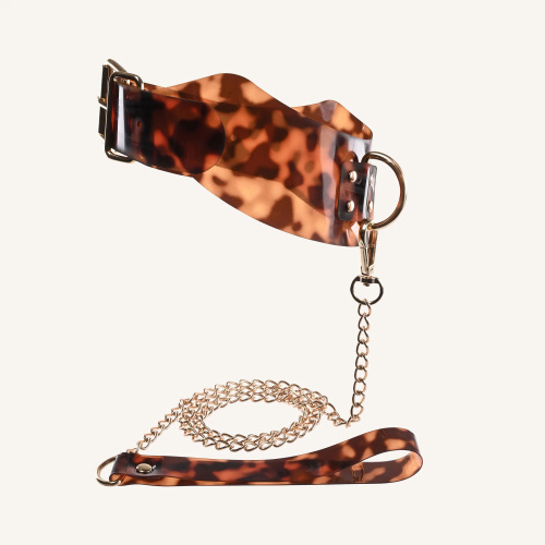 Sincerely Amber Collar With Leash  3