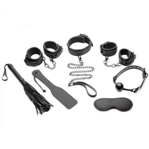 Master of Kink 10 Piece Deluxe Bondage Set - Black  2