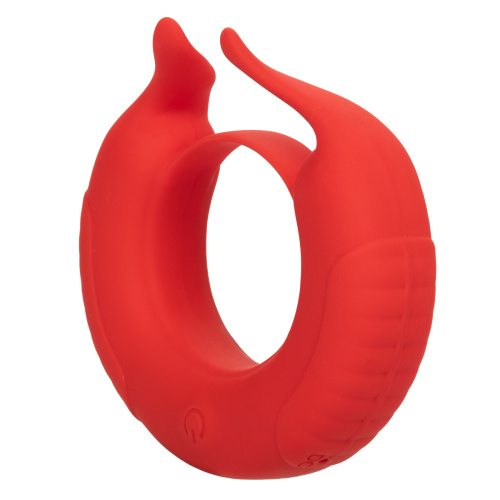 Silicone Rechargeable Taurus Enhancer - Red  3