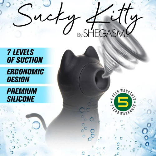 Sucky Kitty 7x Clitoral Stimulator - Black  3