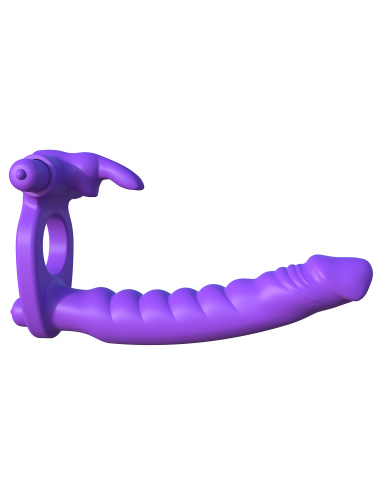 Fantasy C-Ringz Silicone Double Penetrator Rabbit - Purple  4
