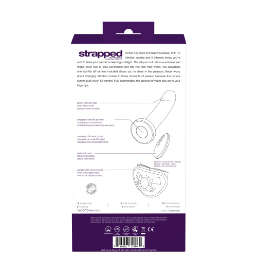Strapped Rechargeable Strap on - Purple  4