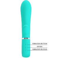 Thomas Super Soft Silicone Rabbit Vibrator -  Turquoise