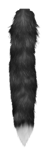 Interchangeable Black and White Fox Tail  4