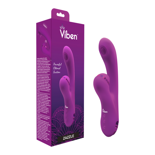 Zazzle Clitoral Suction/thumping Rabbit - Berry  2