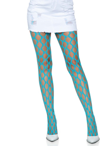 Jumbo Pothole Net Tights - Neon Blue - One Size  4