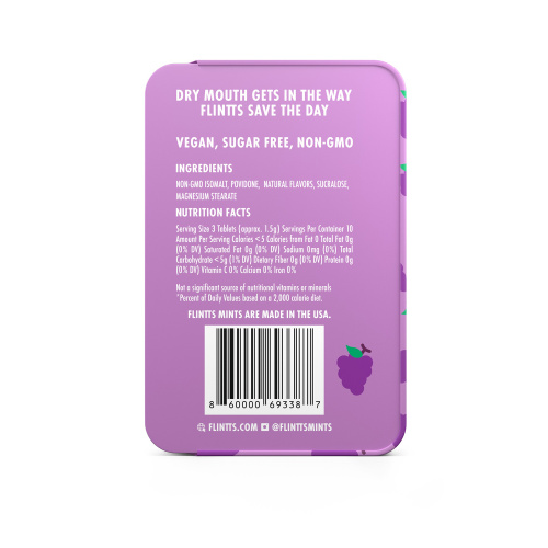 Flintts Mouth Watering Mints Luxury Grape -  F-Strength 125  2