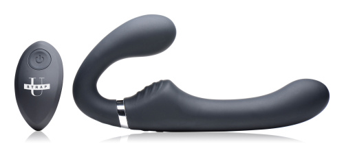 10x Mighty Rider Vibrating Strapless Strap-on Black  2