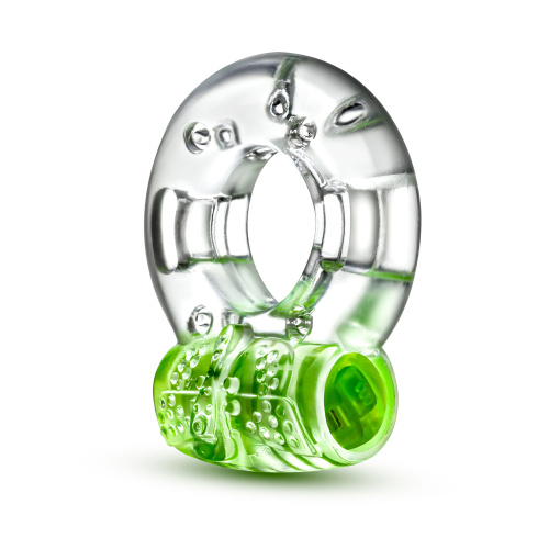 Play With Me - Arouser Vibrating C-Ring - Green  5