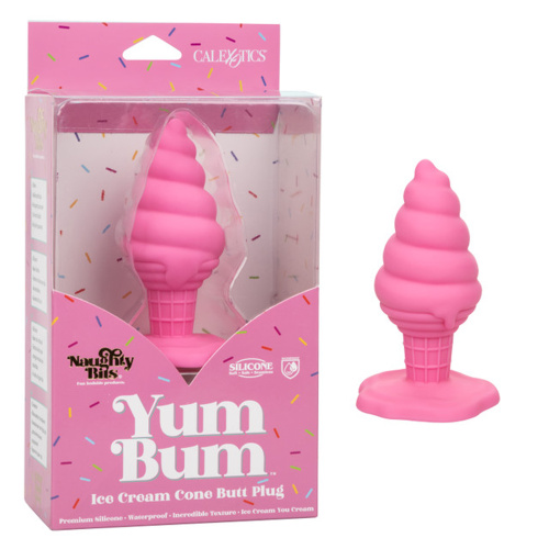 Naughty Bits Yum Bum Ice Cream Cone Butt Plug - Pink  3