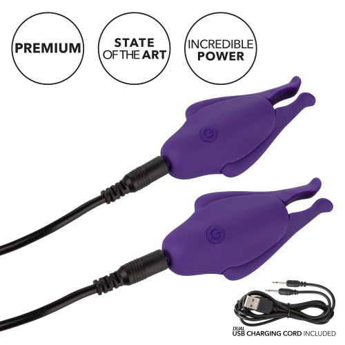 Nipple Play Rechargeable Nipplettes - Purple  5