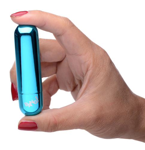 10x Rechargeable Vibrating Metallic Bullet - Blue  5