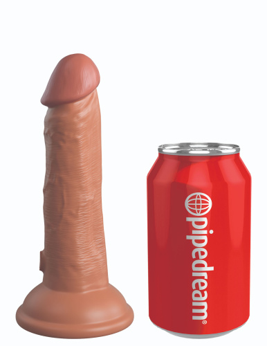 King Cock Elite 6 Inch Silicone Dual Density Cock  - Tan  2