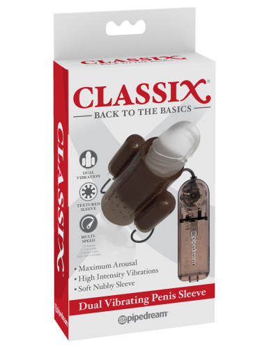 Dual Vibrating Penis Sleeve - Smoke  4