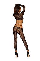 Ls Bralette and Legging - One Size - Black