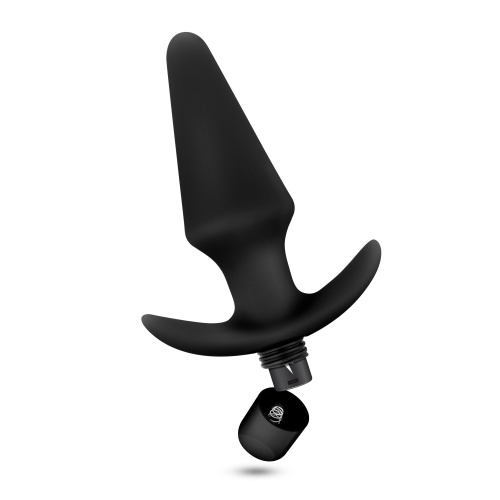 Anal Adventures Platinum - Silicone Vibrating Plug - Black  3