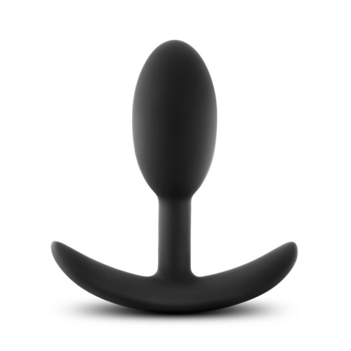 Anal Adventures - Platinum - Silicone Vibra Slim  Plug - Small - Black  3